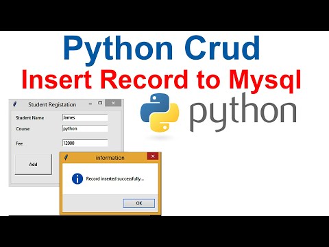 How To Insert Record Into Mysql Database Using Python Gui