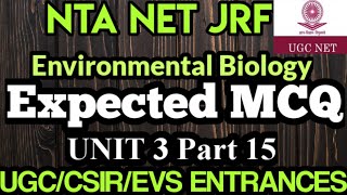 🔝EXPECTED Questions/Crash Course(PART15)ENVIRONMENTAL SCIENCE/NET/SET/PhD Entrances