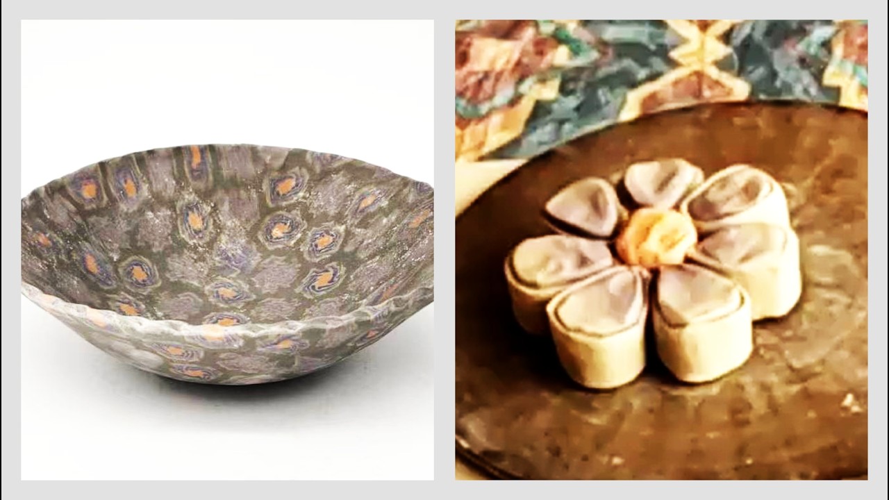 How to make Nerikomi bowls: Two patterned flowers in Clay