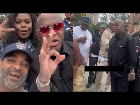 Birdman Pulls Up On Camron & Jim Jones In The Trenches Of Harlem After YB Show