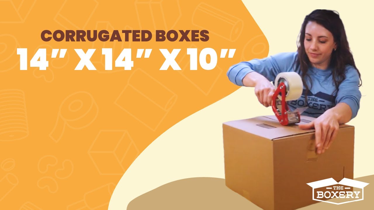 Youtube Video 14''x14''x10'' Corrugated Shipping Boxes