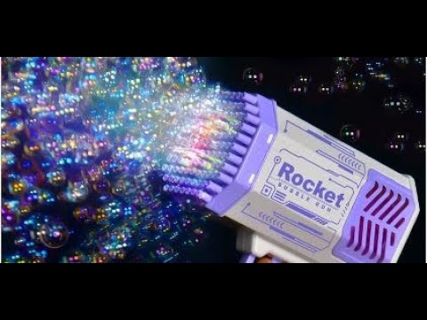 New Rocket Launcher Bubble gun.    unbox and review!!