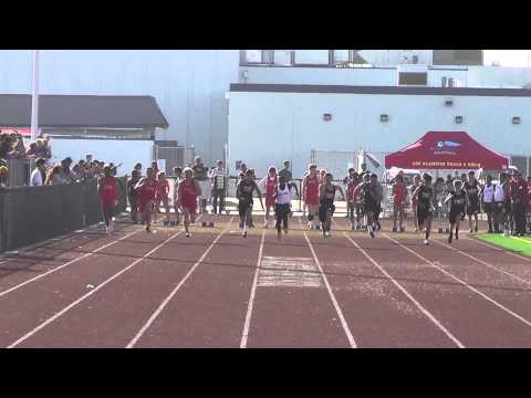 FSB 100m vs Troy 3-12-14 - Los Alamitos Boys