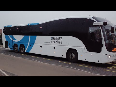 Rennies Of Cowdenbeath on loan to Arbroath 54115 Volvo B13RT Plaxton Elite CR13 RNY (SP62 BNE) on X7