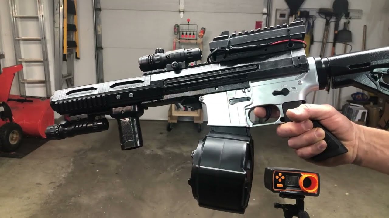 Demo - Anstoy M4a1 Gel Blaster Converted to MK23 with 11.1V Battery Upgrade