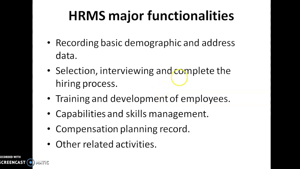ERP Subsystems: HR Module