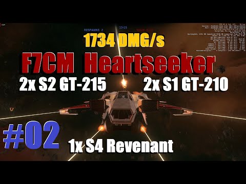 Test 02 - Hornet F7CM Heartseeker  Ballistic Gatling / Gimbal - Pirate Swarm - Star Citizen 3.5