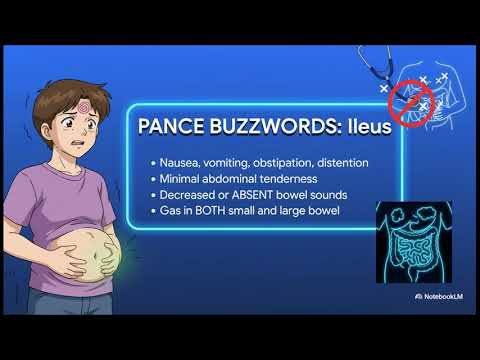 Paralytic Ileus, Colonic Pseudo-Obstruction/Gastroparesis PANCE Buzzwords and Study
