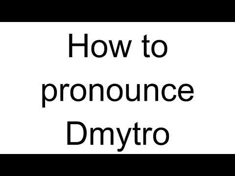 How to Pronounce Dmytro (Ukrainian)