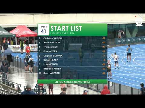 Boys Under 14 100m H2 - 2020 State Combined Events Championships // LAVicTV