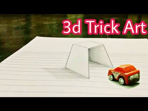 How to Draw 3d Hole Illusion | Easy 3d Optical Illusion Pencil Drawing Videos | Anamorphic Trick Art