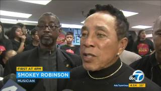 Smokey Robinson presents $1M donation to Pio Pico Middle School via ABC 7