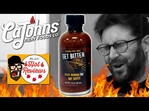 CAJOHNS GET BITTEN BLACK MAMBA SIX HOT SAUCE! 6 MILLION SCOVILLE! HOTTEST SAUCE YOU CAN BUY?!