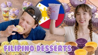 🇵🇭 Filipino Desserts & Pastry in LA! (from Red Ribbon Bakeshop) | YB vs. FOOD