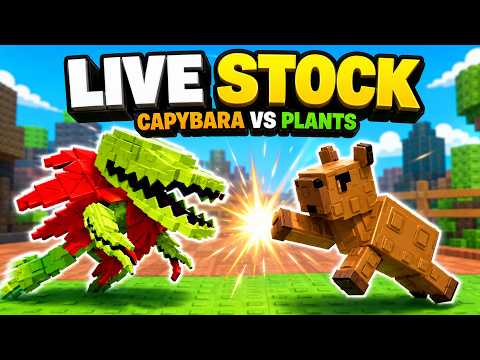 CAPYBARA VS PLANTS 🔴 LIVE STOCK 24/7