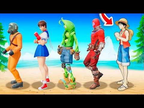 Usé SKINS ILEGALES de ONE PIECE en FORTNITE!