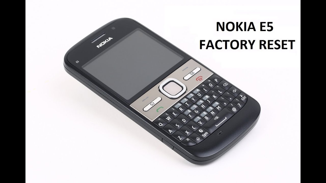 Nokia E5 factory reset