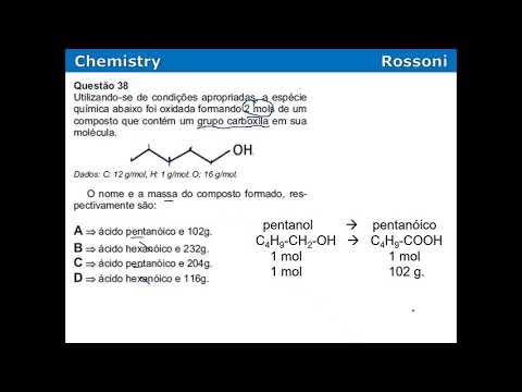 Acafe 2015 2 Medicina - Q38 Estequiometria com orgânica