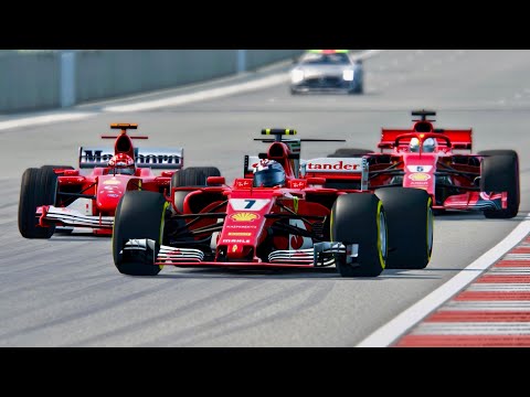 Ferrari F1 2018 vs Ferrari F1 2017 vs Ferrari F1 2004 - Silverstone