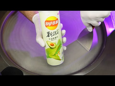 lay's avocado japan Ice Cream Rolls ASMR - 30c