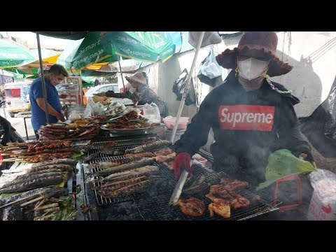 Boeng Trabek Street Food For Lunch Time - Amazing Street Food Near Boeng Trabek Market Phnom Penh