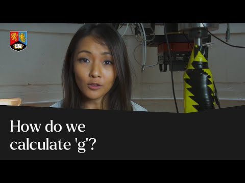 How do we calculate g in the lab?