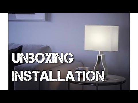 UNBOXING KLABB TABLE LAMP OFF WHITE/NICKEL PLATED IKEA LIGHTING LIGHTS HOME DECOR