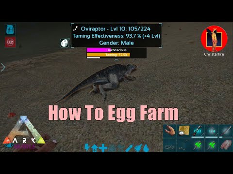 Taming Oviraptor for egg farming(Ark Mobile)