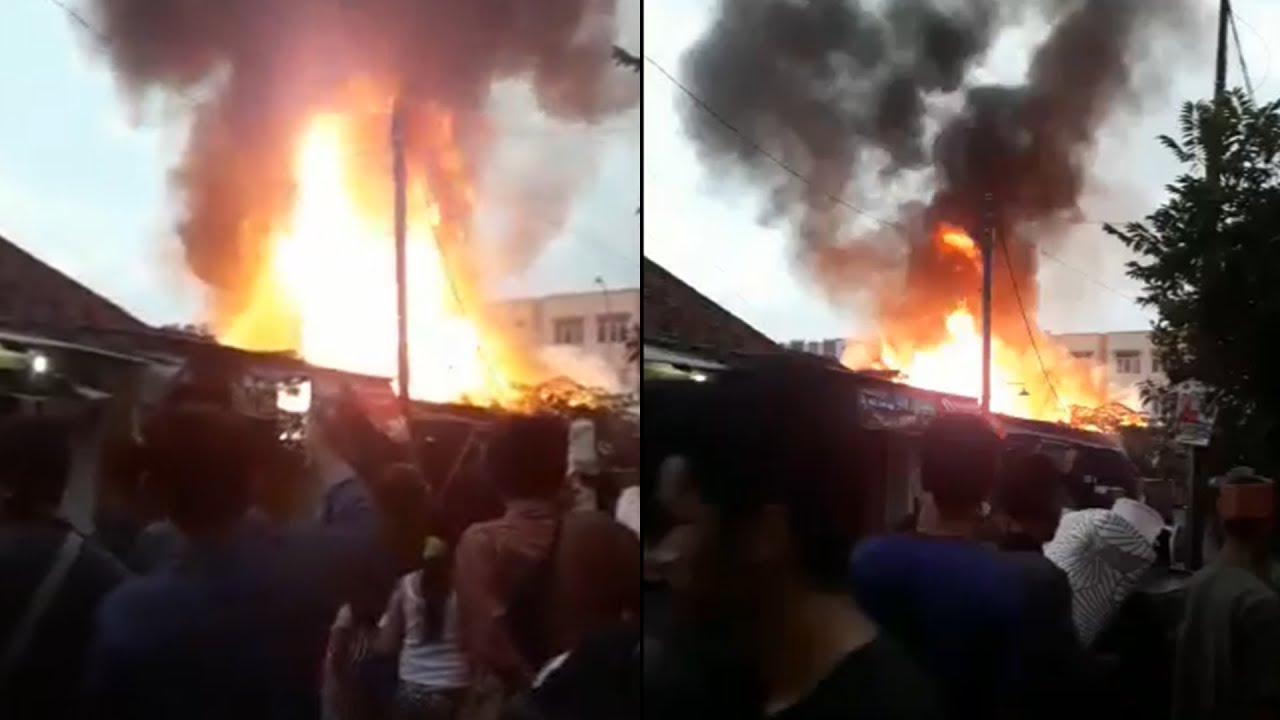 Kebakaran Pasar Anyar Tangerang, Tiga Bangunan Hangus Terbakar - Tribun