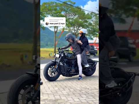 Bu ika dibonceng Harley Davidson auto njengat 🤣