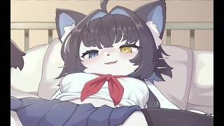 【 ASMR 】放課後、猫耳の後輩が耳元で甘やかしてくる💙【睡眠導入/玉乃井ひのき】