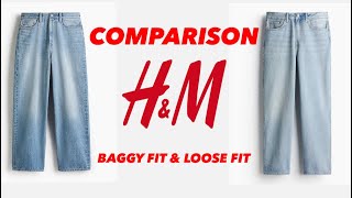 Loose Fit and Baggy Fit Jeans comparison | loose fit and baggy fit size difference  comparison video