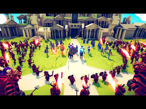 Thor, Odin and Ares vs Demon Army Totally Accurate Battle Simulator  (TABS) Gaming