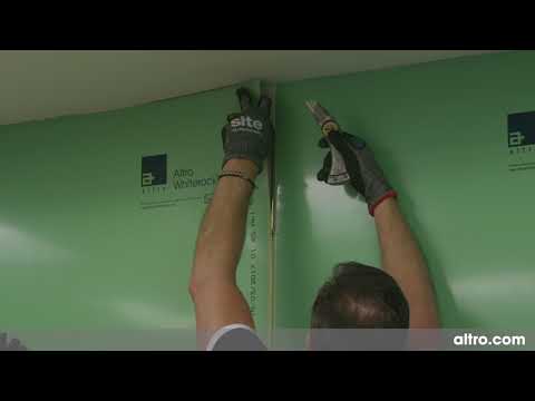 Altro walls installation 11: Altro Whiterock Flexijoint 