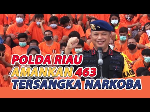 Selama 22 Hari Operasi Anti Narkoba, Polda Riau Amankan 463 Orang