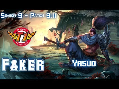 SKT T1 Faker YASUO vs VLADIMIR Mid - Patch 9.11 KR Ranked