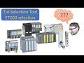 How To Choose The Correct Distributed IO ET200 The TIA Selection Tool