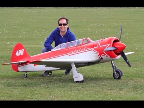① GIANT 1/3 SCALE RC YAK 11 - MOKI 400cc 5 CYL RADIAL + ONBOARD CAMS - ALI MACHINCHY AT NLMFC - 2015
