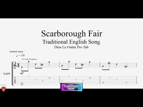 Scarborough Fair with Guitar Tutorial TABs