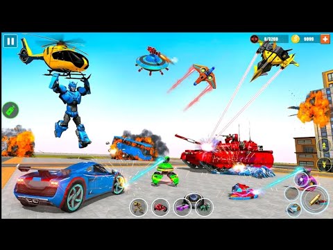 Police Bus Robot Wars Car Game