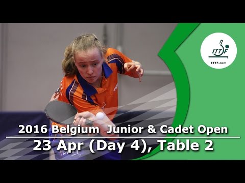 2016 Belgium Junior & Cadet Open - Day 4 LIVE (TABLE 2)