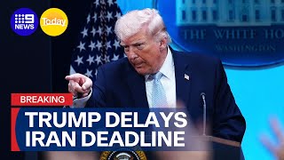 Download lagu #BREAKING: Trump agrees to delay an attack on Iran | 9 News Australia mp3 Download lagu #BREAKING: Trump agrees to delay an attack on Iran | 9 News Australia mp3