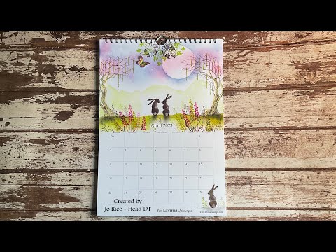 Mindful Monday, Springing into April by Jo Rice #laviniastamps #calendar