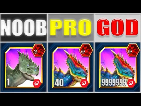 NOOB vs PRO vs GOD - PACHYGALOSAURUS 999+ | JURASSIC WORLD THE GAME