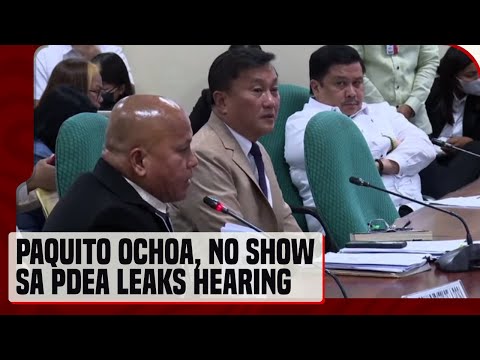 Dating ES Paquito Ochoa, hindi dumalo sa pagdinig ng Senado hinggil sa PDEA leaks