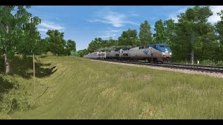 Trainz Railroad Simulator 2019 - Chasing Amtrak Train At Centrella Sub Division