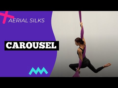 Fun SPINNING AERIAL SILKS Move to Start A PERFORMANCE! Carousel
