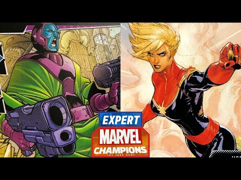 MARVEL CHAMPIONS Solo Play Thru with CAPTAIN MARVEL vs KANG and the MASTER OF TIME in Expert Mode