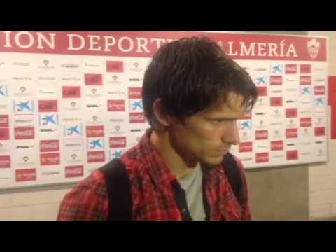 Dubarbier (UD Almería) tras ganar al Granada CF (Liga BBVA)