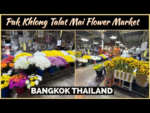 Pak Khlong Talat Mai: Enormous Market For Fresh Flowers & Garlands - Bangkok Thailand 2025